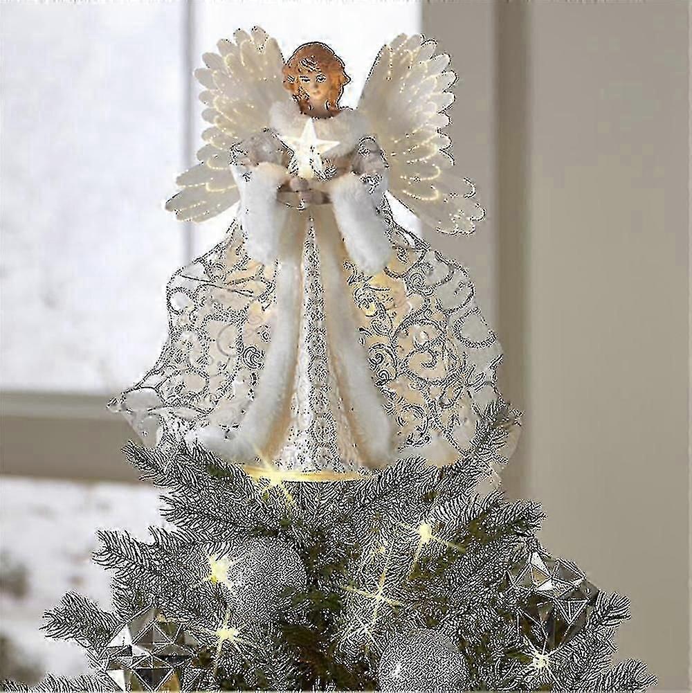 Arbre de Noël blanc avec lumières LED JU