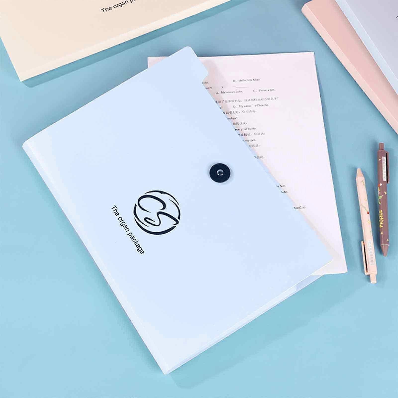 Accordion File Organizer, Fireproof Expanding Folder with Multi Pockets, Portable Document Organizer for A4 Files, Compatible with Home Travel