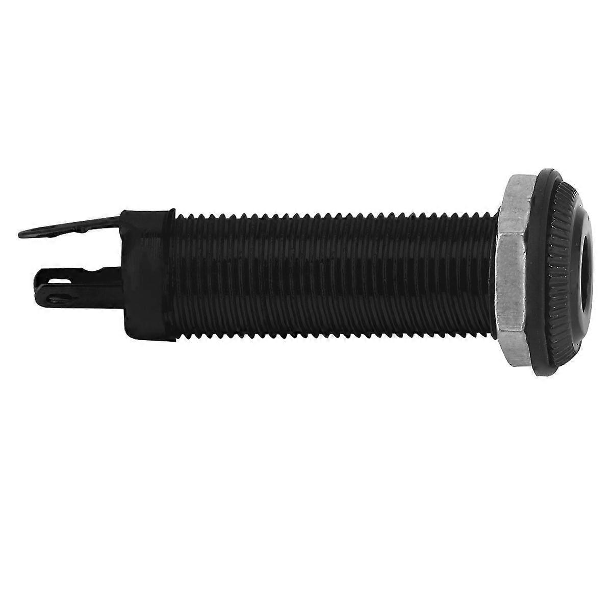 1Pc Plug-In Guitar End Pin Jack Endpin Jack Tube-Type Output Input Socket Plug for Electric Guitar Bass (Black)