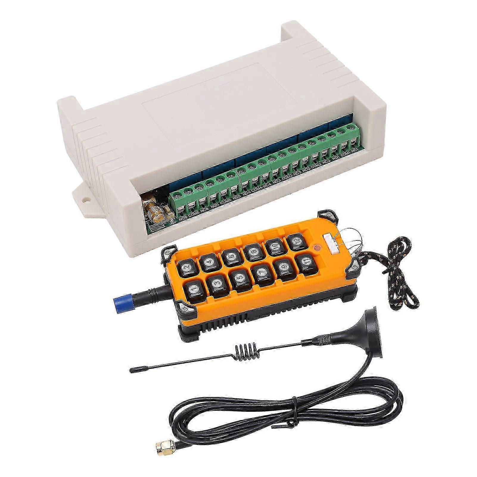 12-Channel 433M Remote Control Encoder with Antenna, DC12V Wireless Controller Relay Kit 2025