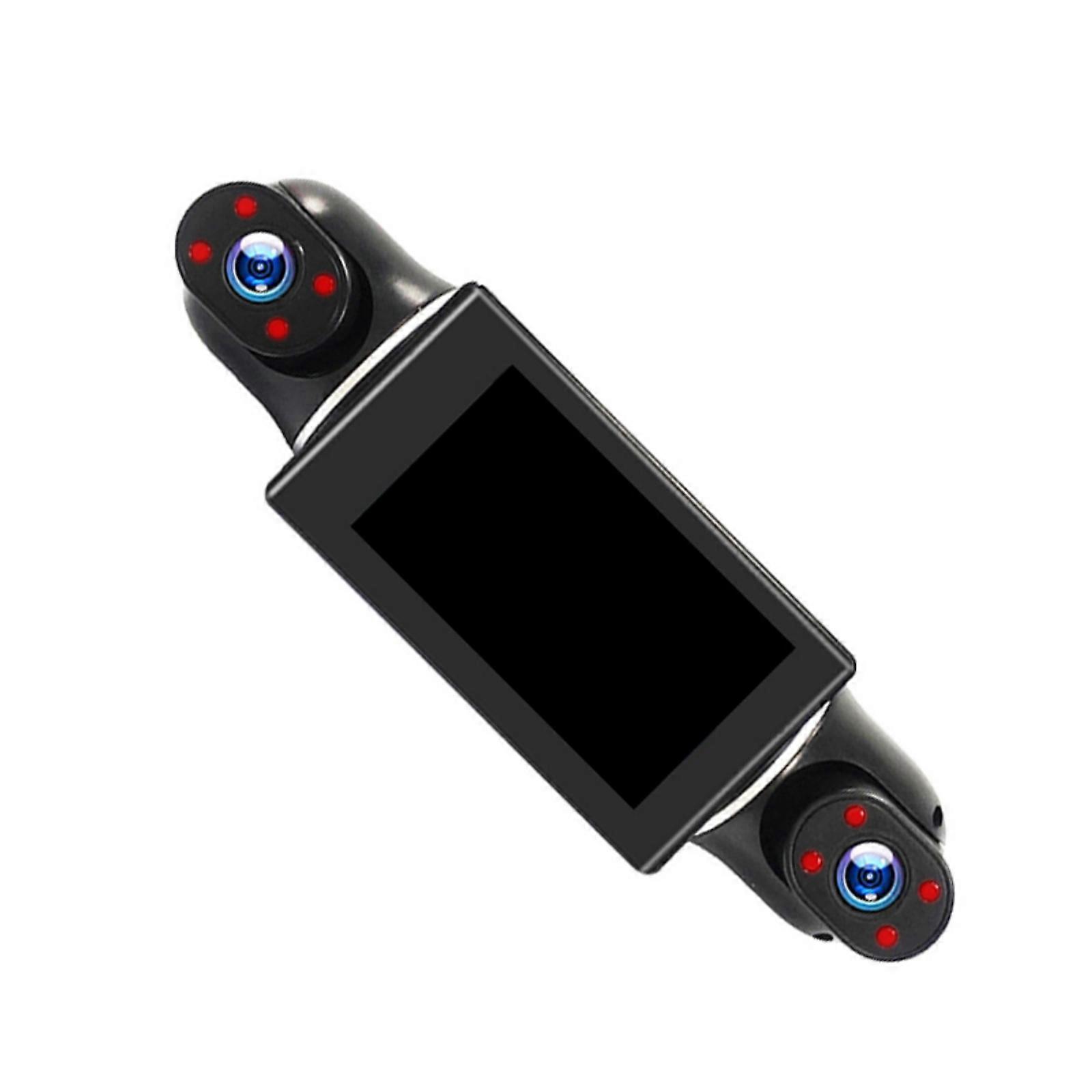 Versatile 1080P Vehicle Dashboard Camera with 4 Viewing Angles Intelligent Detection Vehicle Dashboard Recorder Car Spare Multicolor