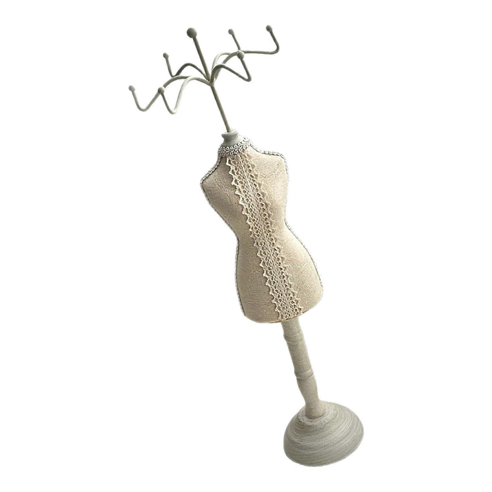 Sturdy Fabric Covered Wood Display Stand Presentation Holder For Necklaces Bracelets Earrings In Retail Or Event Multicolor