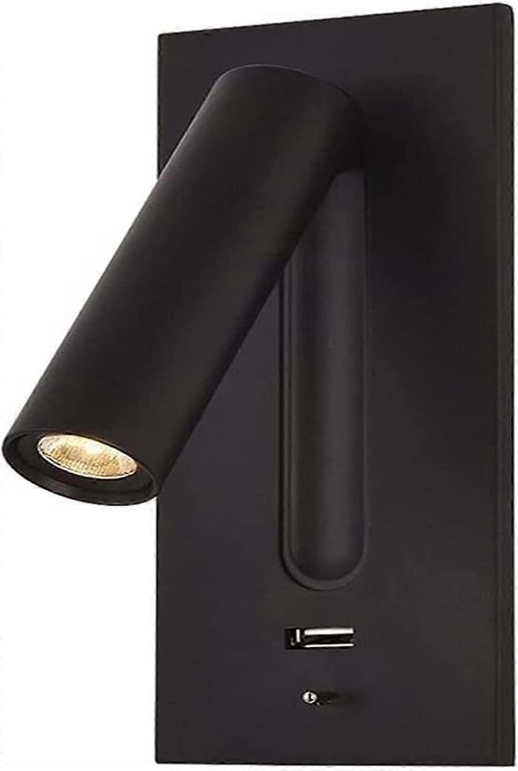 LED Wall Sconce Reading Light with Adjustable Focus, Modern Headboard Mount Lamp Dolphin Wave Design