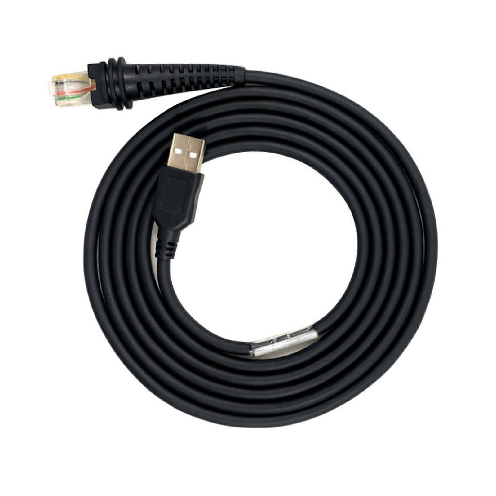 Long 9.84FT Scanner Cable Flatted USB Port Cables PVC Texture Data Cord Suitable for High Efficiency Retail Operations Multicolor
