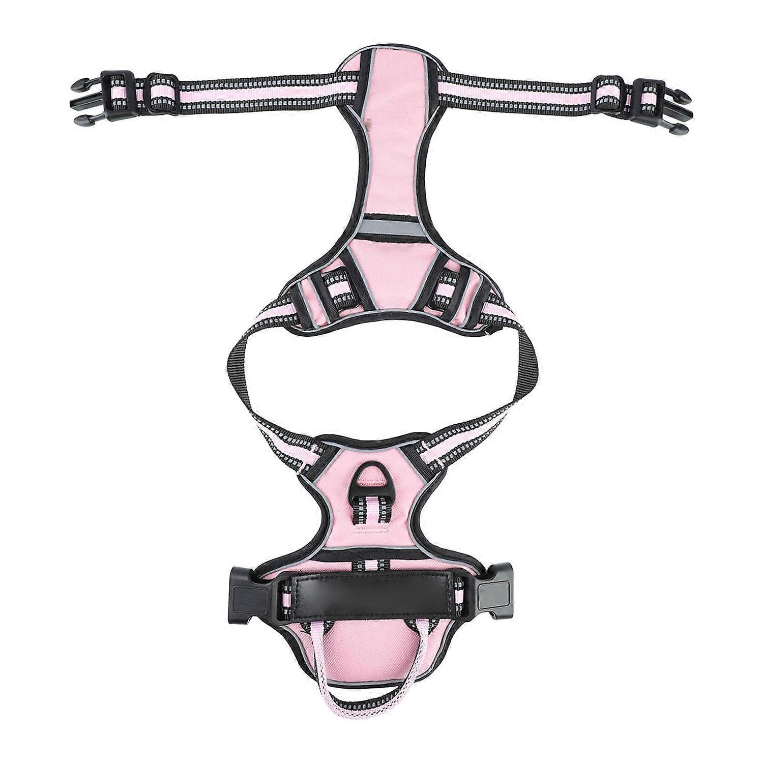 Dog Harness Double Layers Adjsutable Breathable Mesh Reflective Escape Proof Pet Harness Vest for Ou