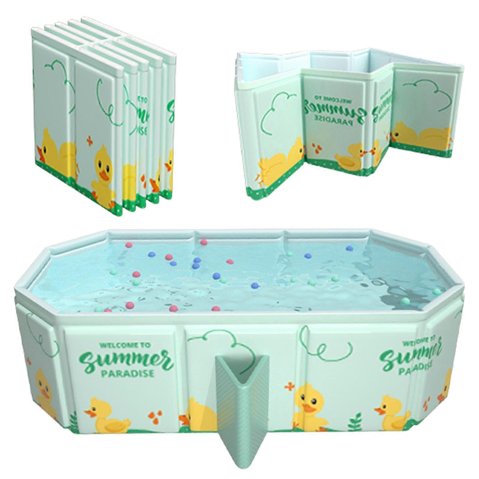 Space Saving Foldable Baby Bathtub With Foldable Structure Quick Drainage Feature for Infants to Toddler Multicolor