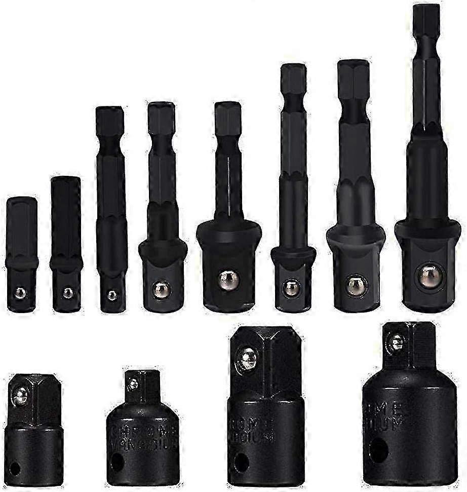 Socket Adapter Converter Set 8-piece Hex Shank Drill Bits Nut Wrench Socket Extension Adapter Bit Set Set Of 4 Reducer Adapters For Ratchet Wrenches/s