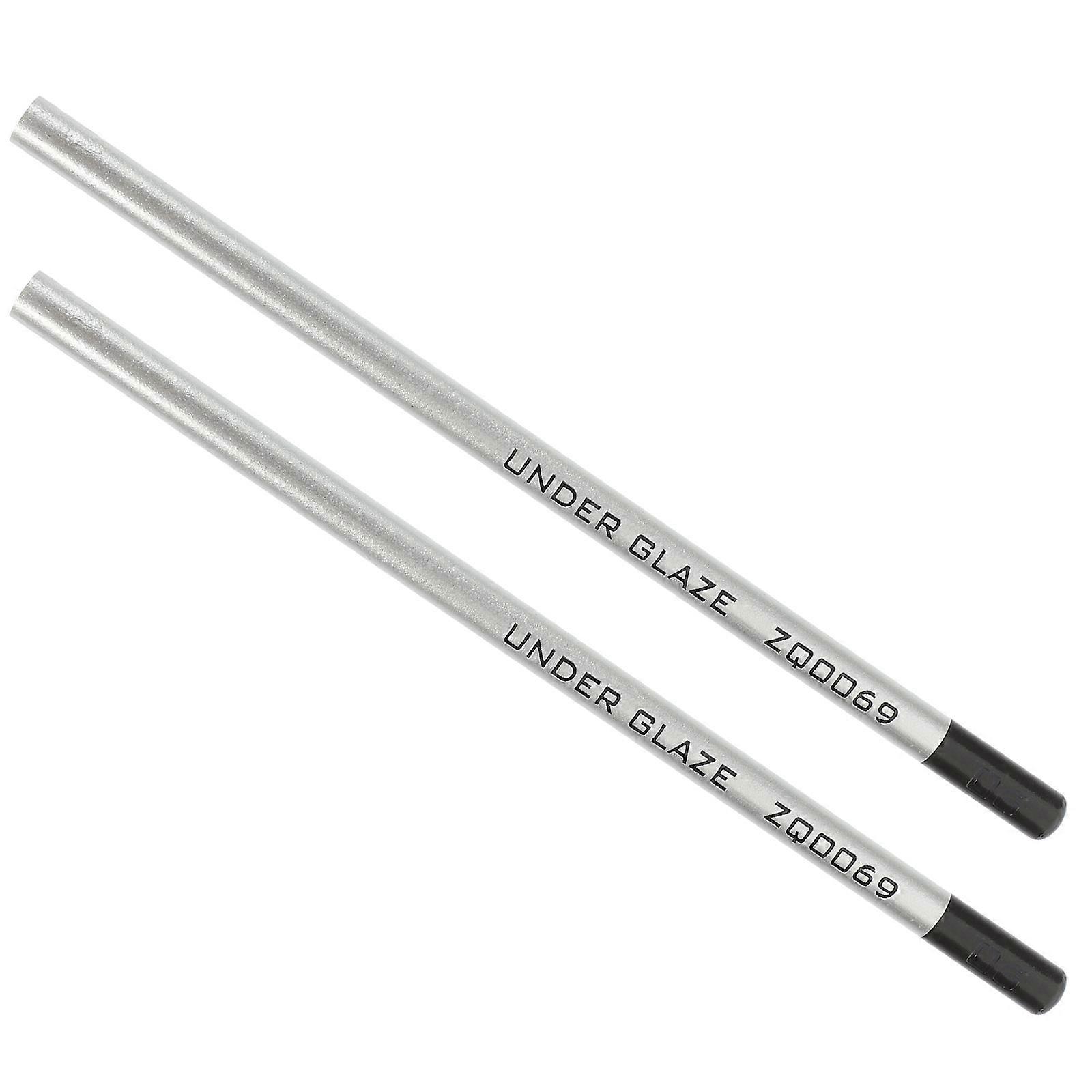 2 قطعة رسم الفن قلم رصاص الحرف اليدوية Underglaze قلم رصاص مريح قلم رصاص حجري مرسومة يدويا (نمط عشوائي)