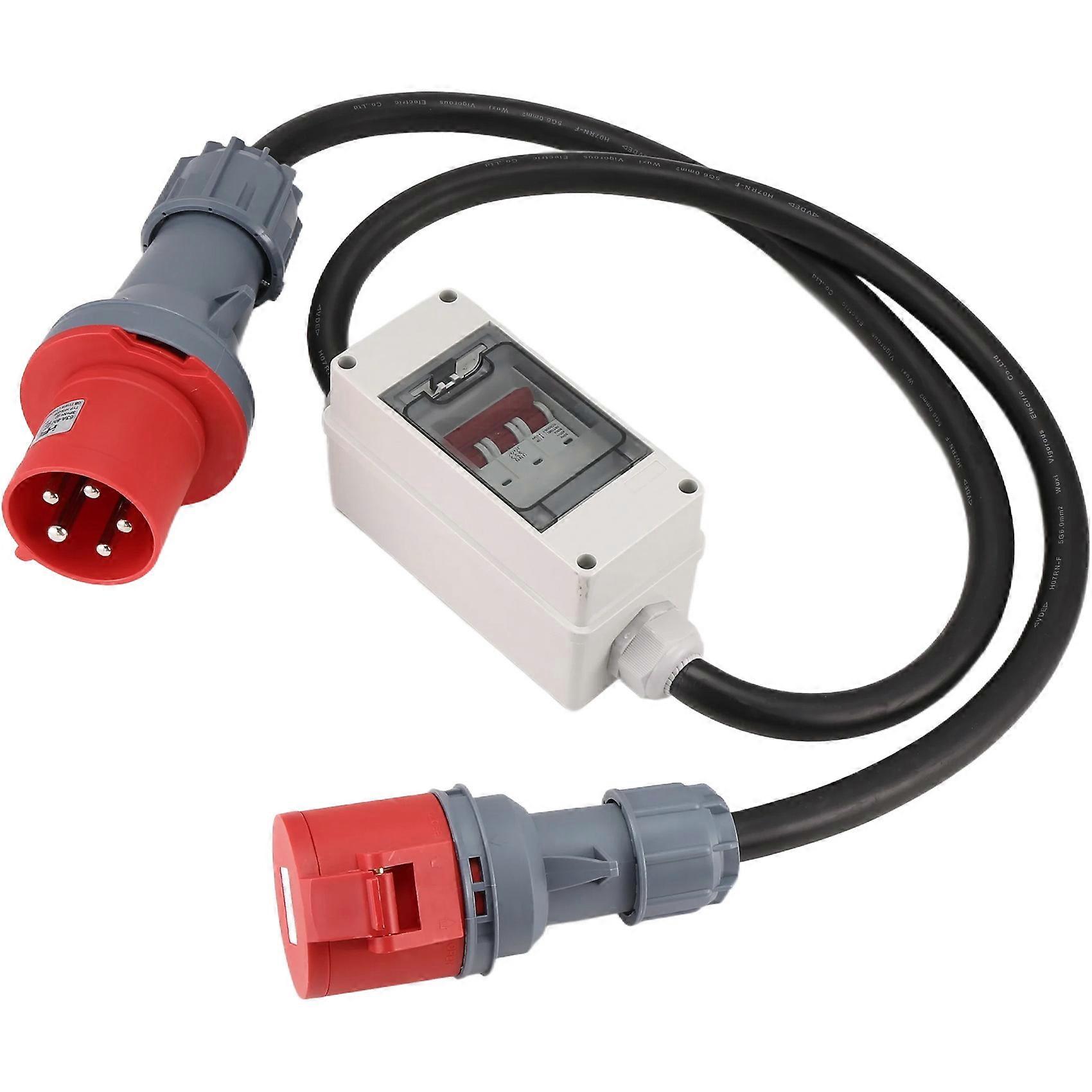 50A Generator Cable with Pre-Drilled Power Inlet Box with 1m Generator Cable AC250V Transfer Switch Kit UK Plug