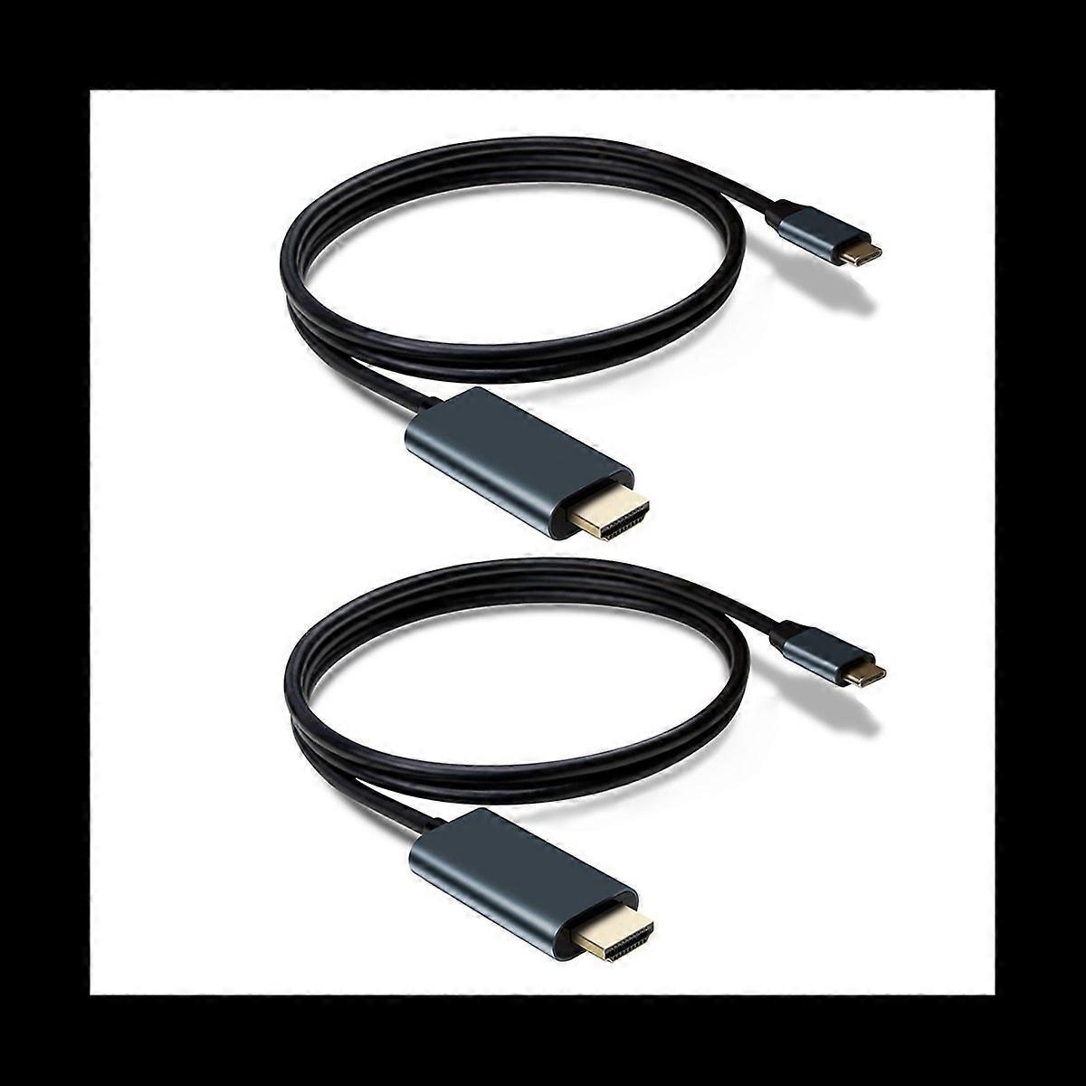 2X USB C to Adapter 4K 60Hz Cable Adapter 3 Compatible for Android Phone ChromeBook Etc