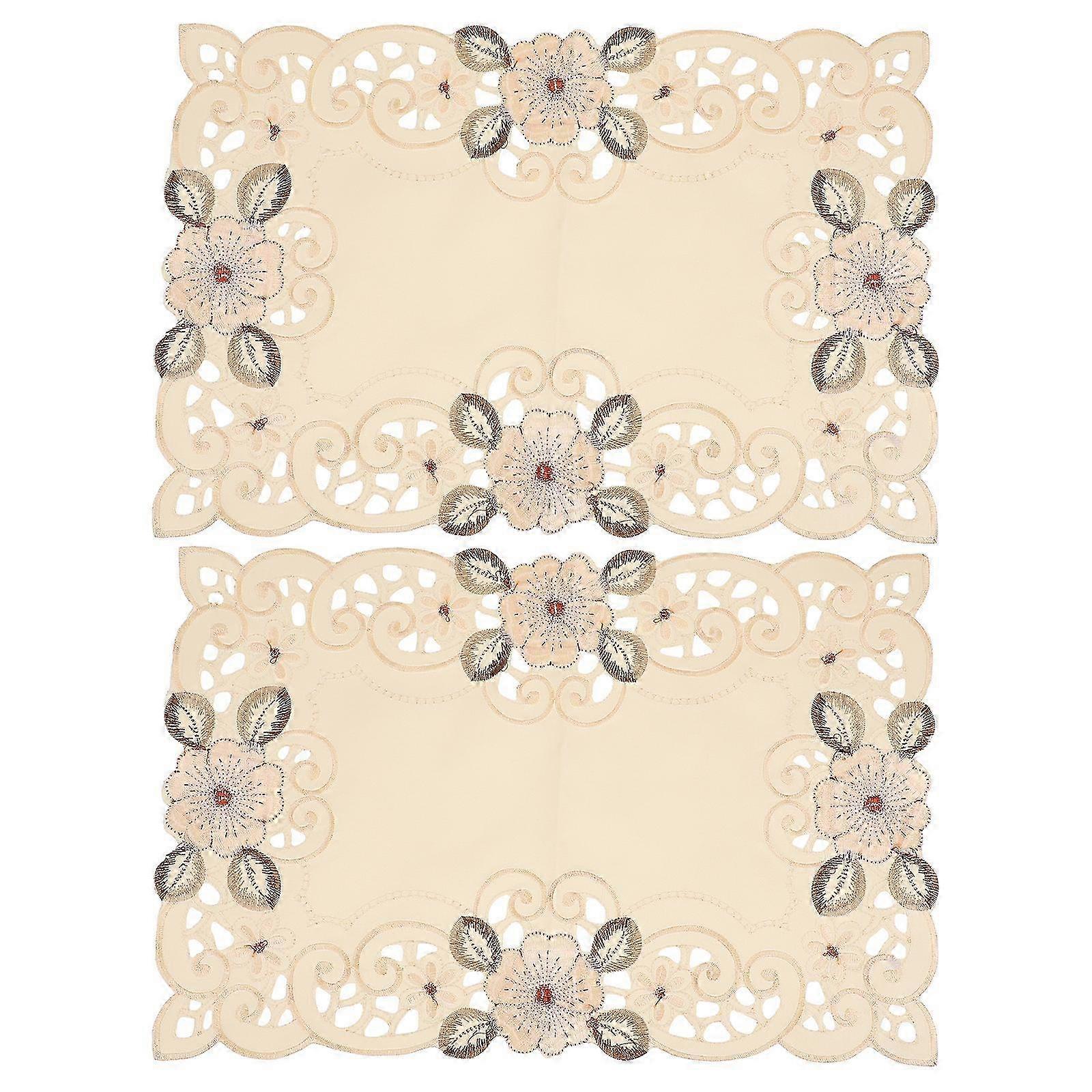 Spring Home Decor Resistente ao calor Tapetes de mesa Placemats Florais Set End Table Scarf