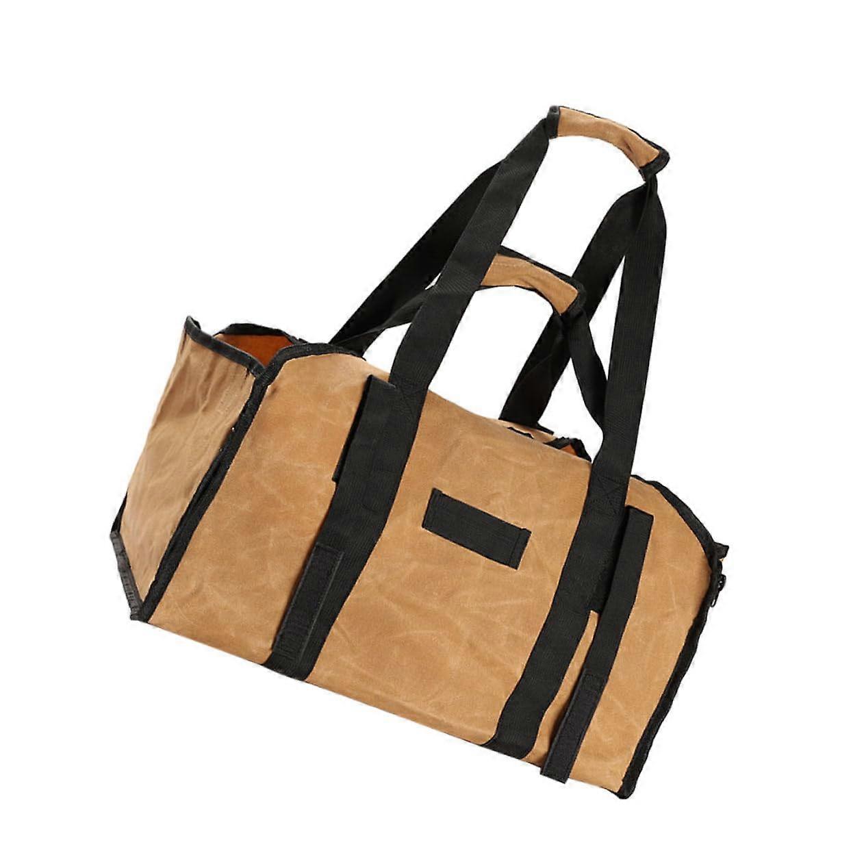 Firewood Carrier Heavy Duty Canvas Log Tote with Large Capacity for Fireplace and Camping