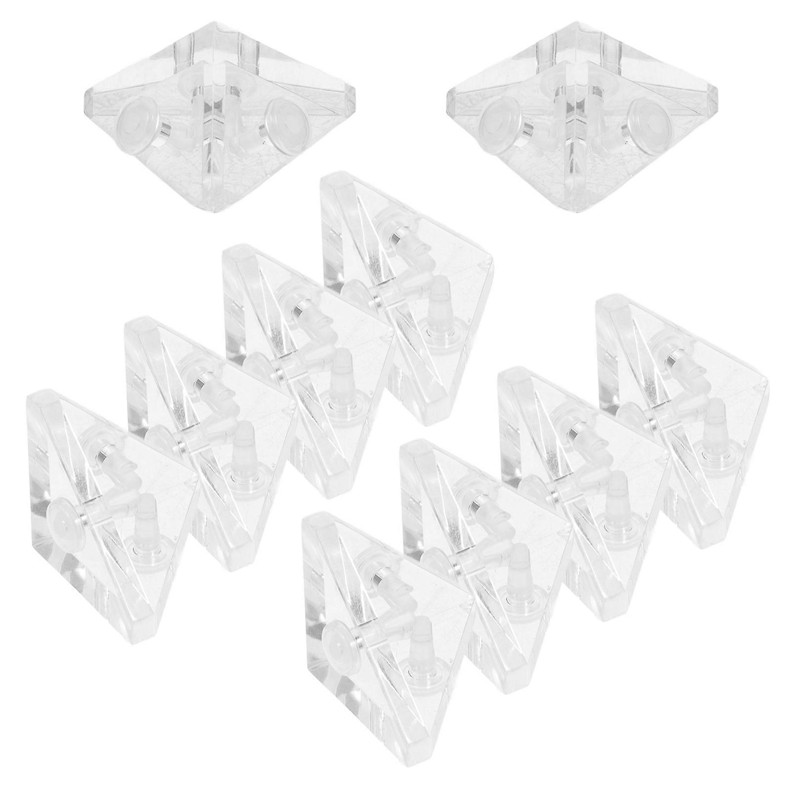 Acrylic Transparent Corner Brace for Box Connection 10Pcs Pack
