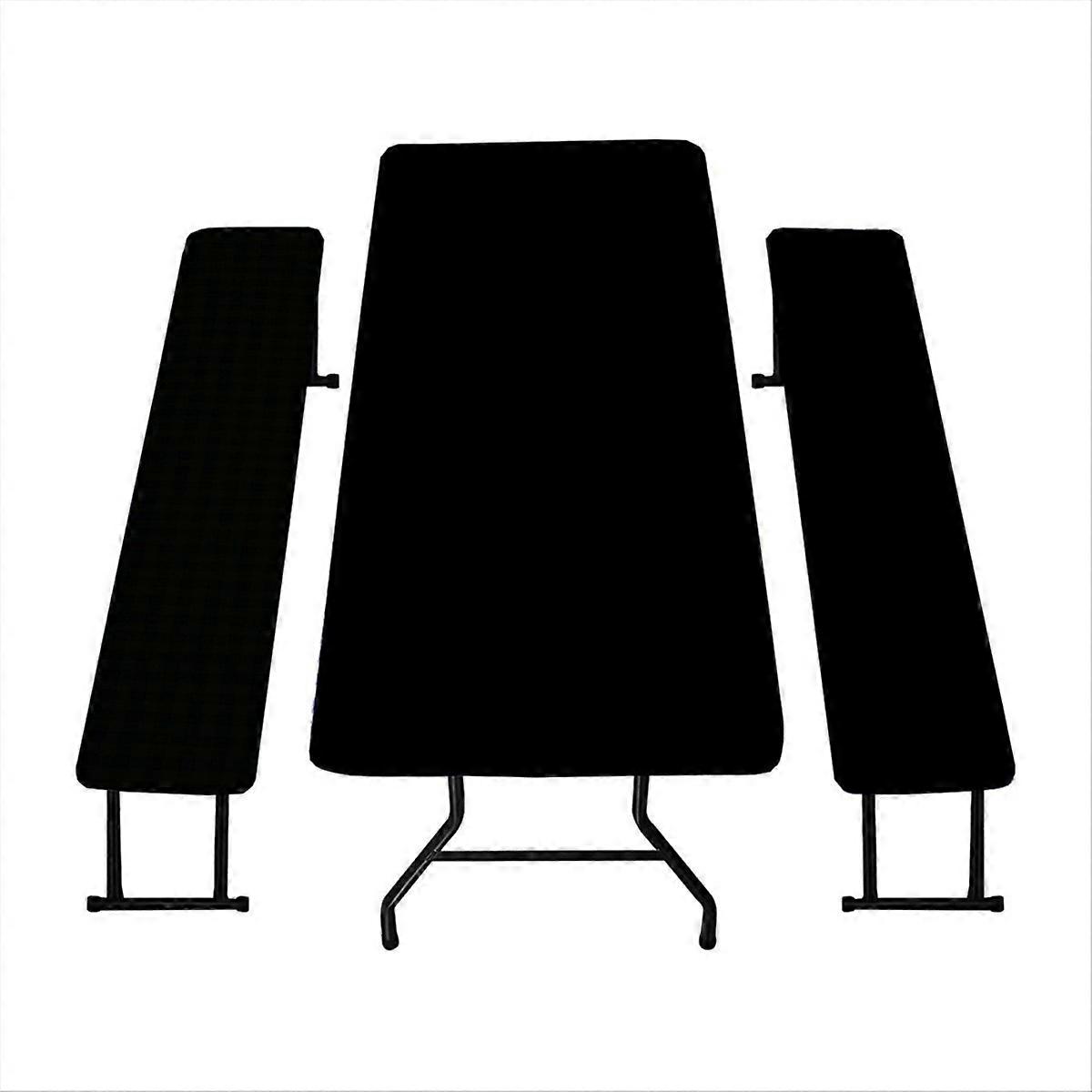 Picnic Table Cover with Bench Covers, Waterproof Elastic Tablecloths