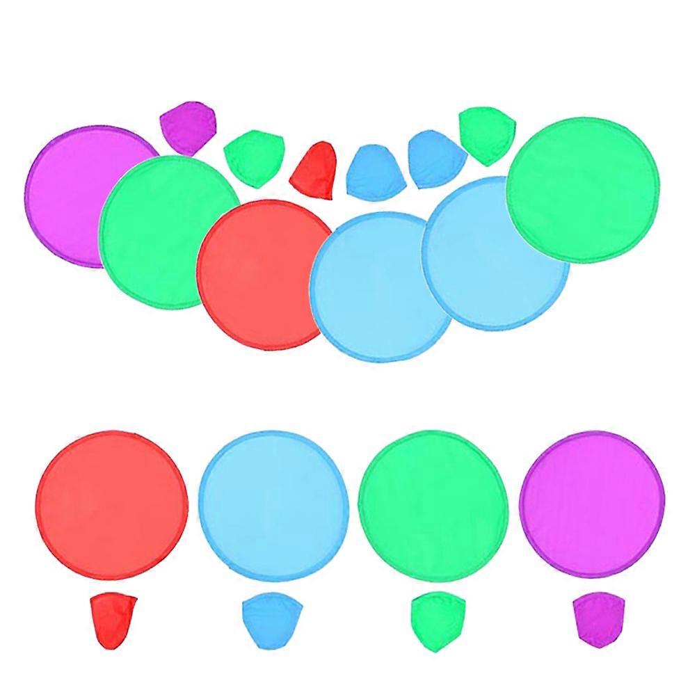Flying Disc Playthings Foldable Polyester Round Fans for Outdoor Use 45Pcs