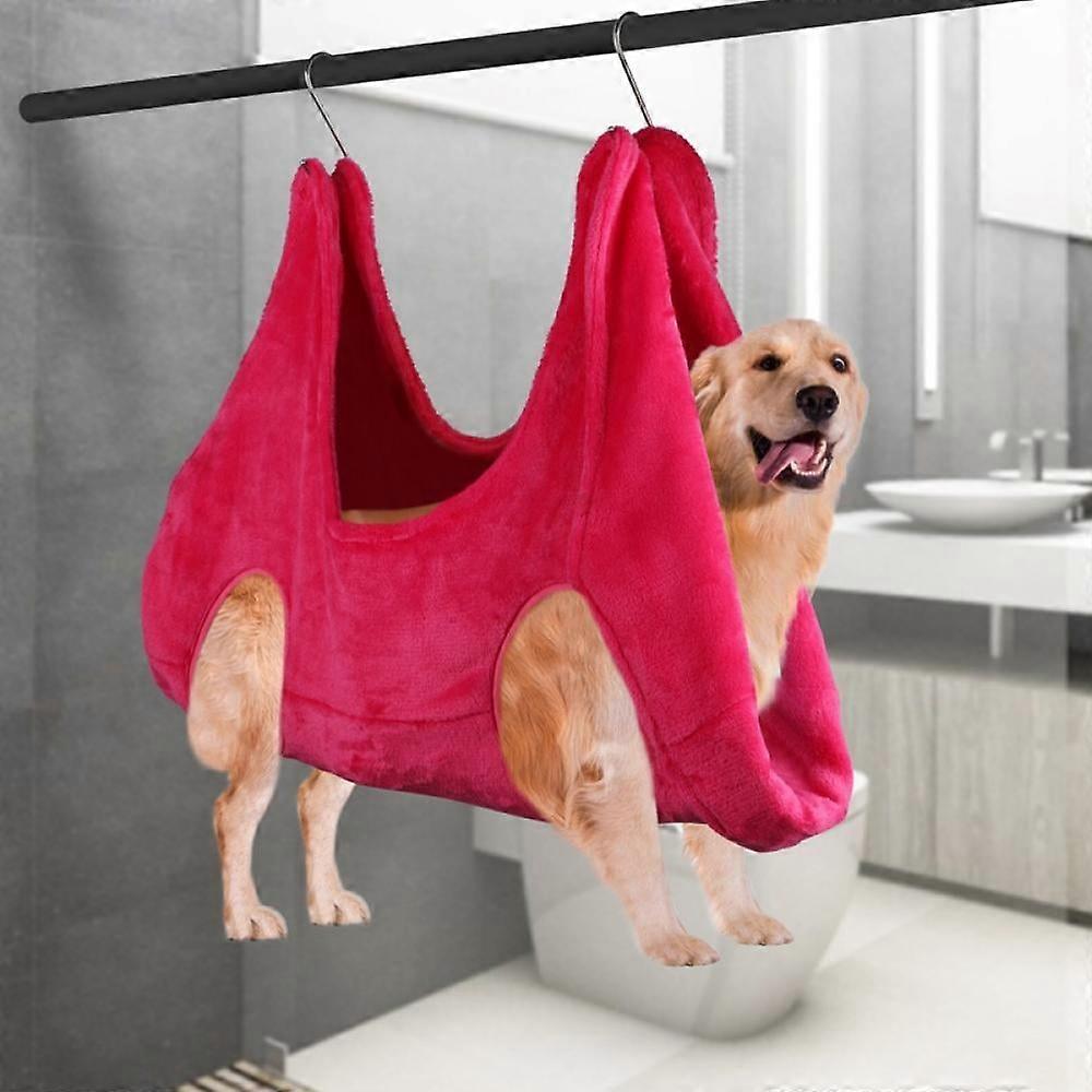 Pet Grooming Hammock Helper 2 in 1 Drying Towel for Dog and Cat Hammock Restraint Bag, Nail Clipper Bathing Washing Grooming
