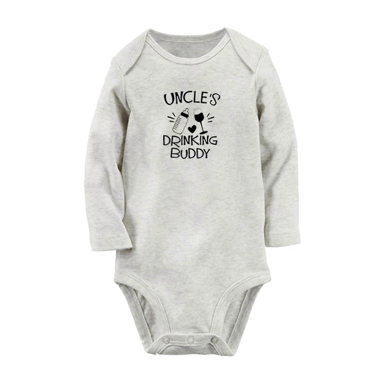 iDzn Uncle's Drinking Buddy Funny Newborn Baby Rompers