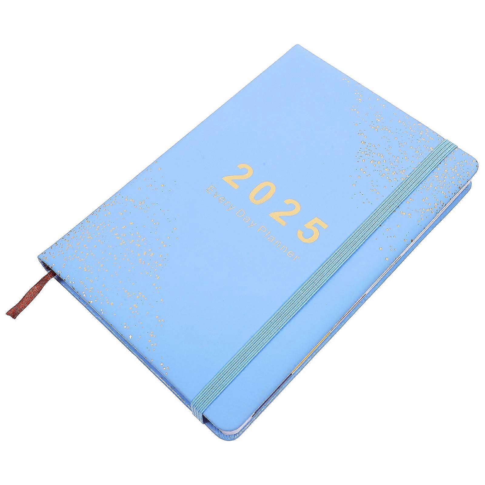 Day Planner Notebook Daily Notepad Office Use Sky-Blue Rectangular Simple Design Scheduling 1Pcs