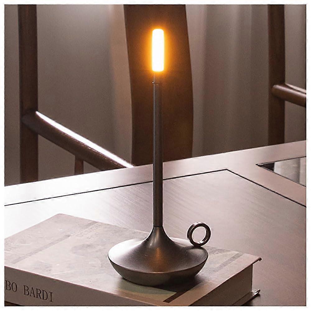 Cordless Table Lamp Rechargeable LED CandleStyle with Touch Control Brightness for Home Dining