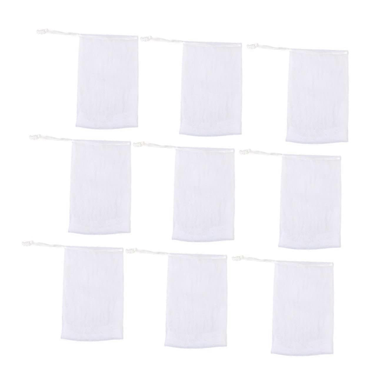 20pcs Shower Foaming Net Nylon Soap Mesh Bag with Rope for Quick Lather and Rich Bubbles