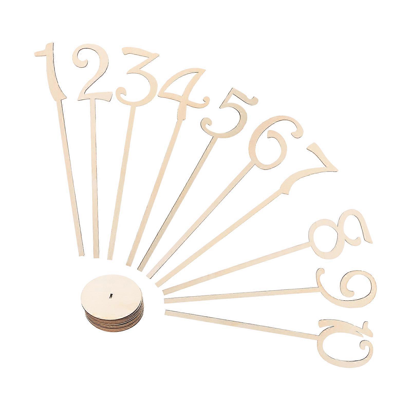 Wedding Table Numbers for Seating Assignment Wooden Table Number Holder 20Pcs