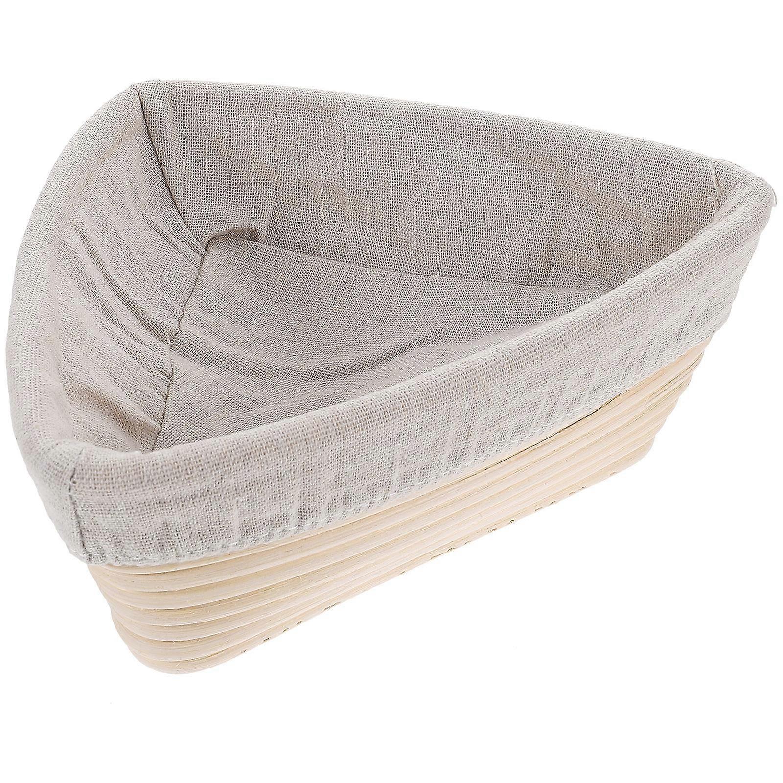 Hand Woven Triangular Bread Basket for Baking 3Sets Container for Home