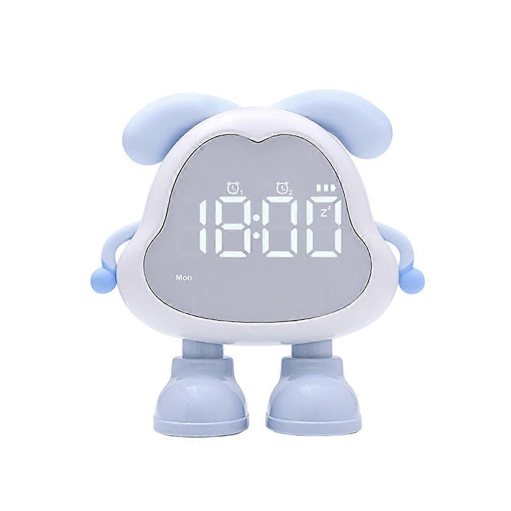 Rechargeable Cute Puppy Alarm Clock Large Volume for Students Silent Operation Night Light Feature for Heavy Sleepers