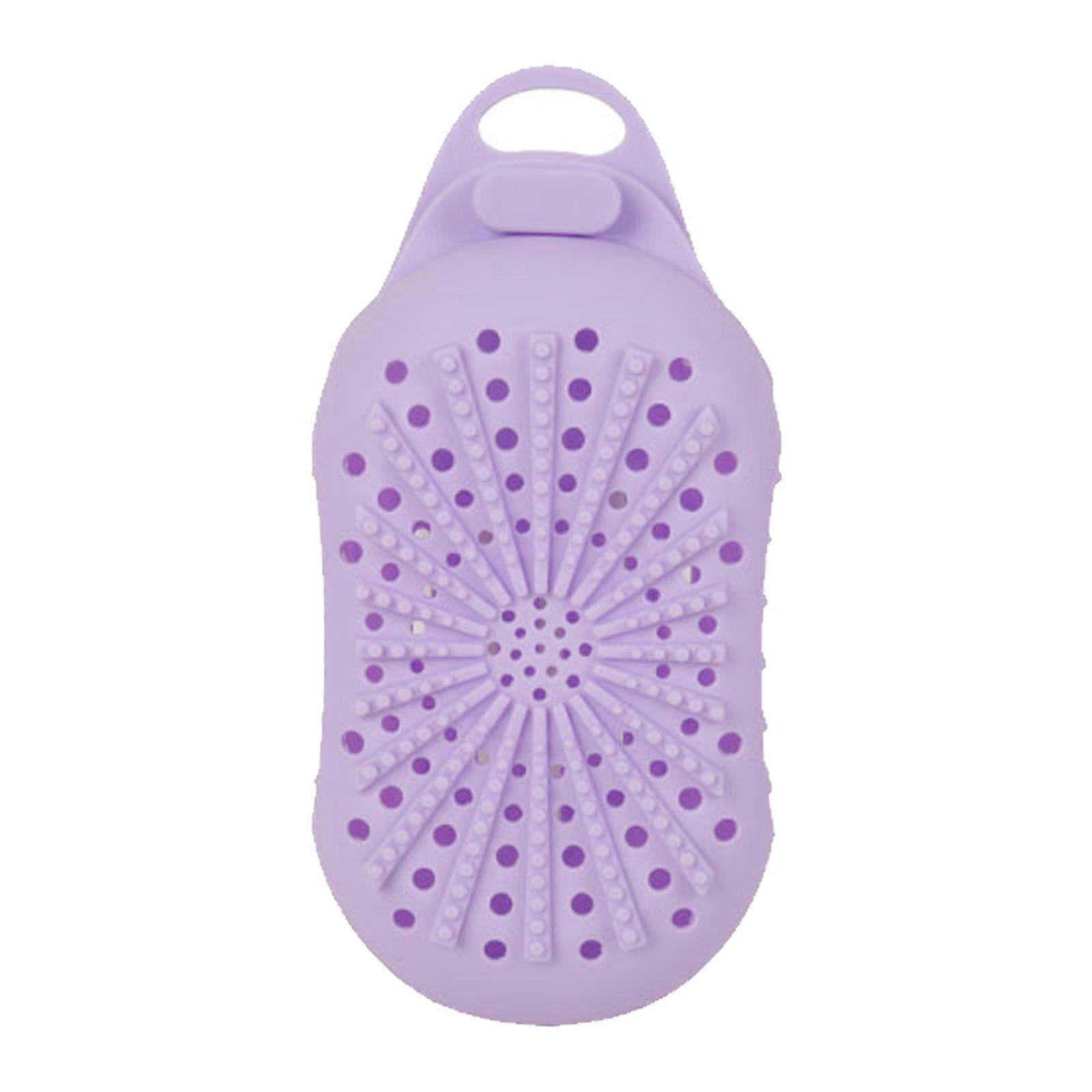 Elastomer Soap Dispenser Bag Hygienic Net Scourer For Gentle Exfoliation And Efficient Bubble Generation  Purple