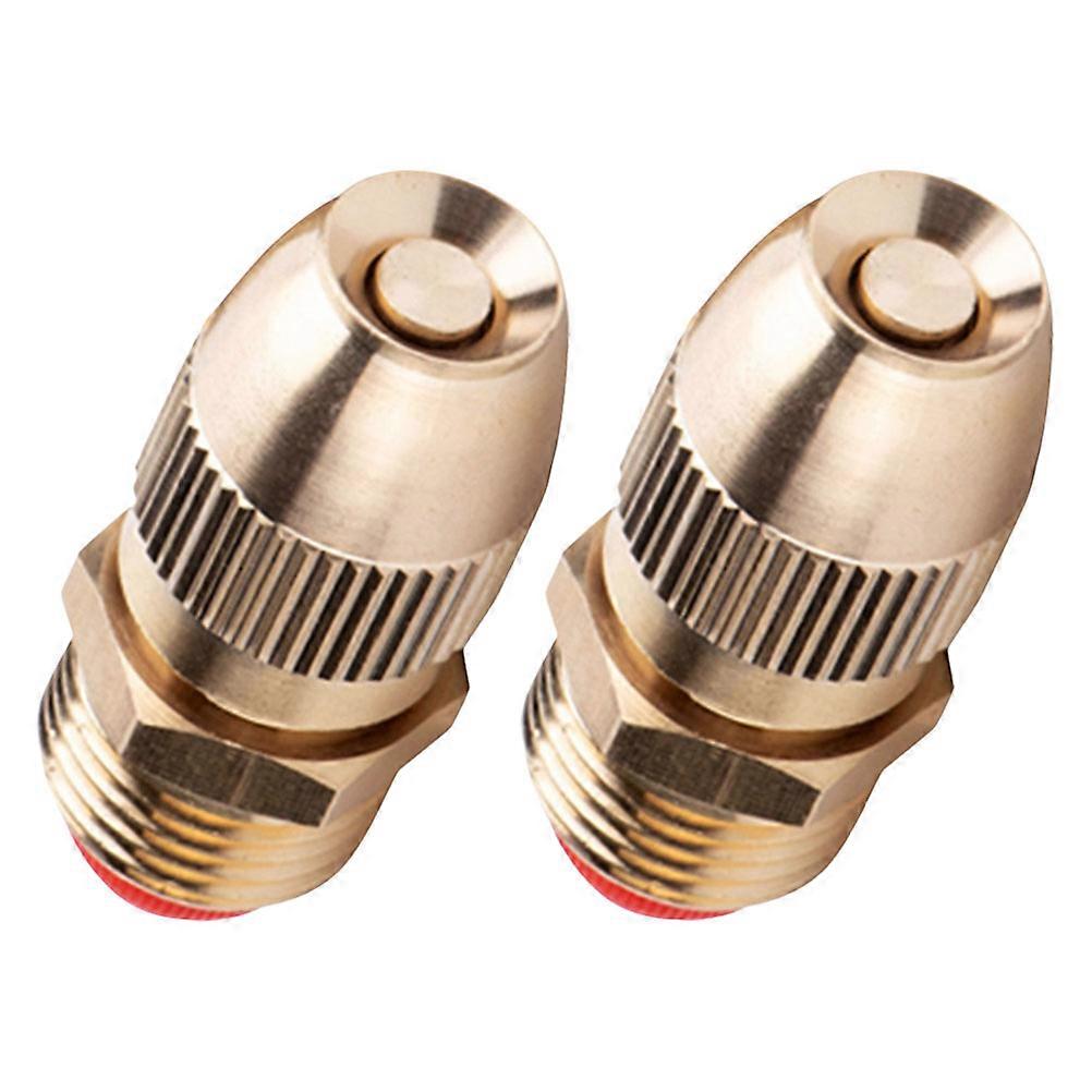Copper Mist Nozzle Adjustable Atomizing Spray Nozzle 2Pcs for Agricultural Irrigation