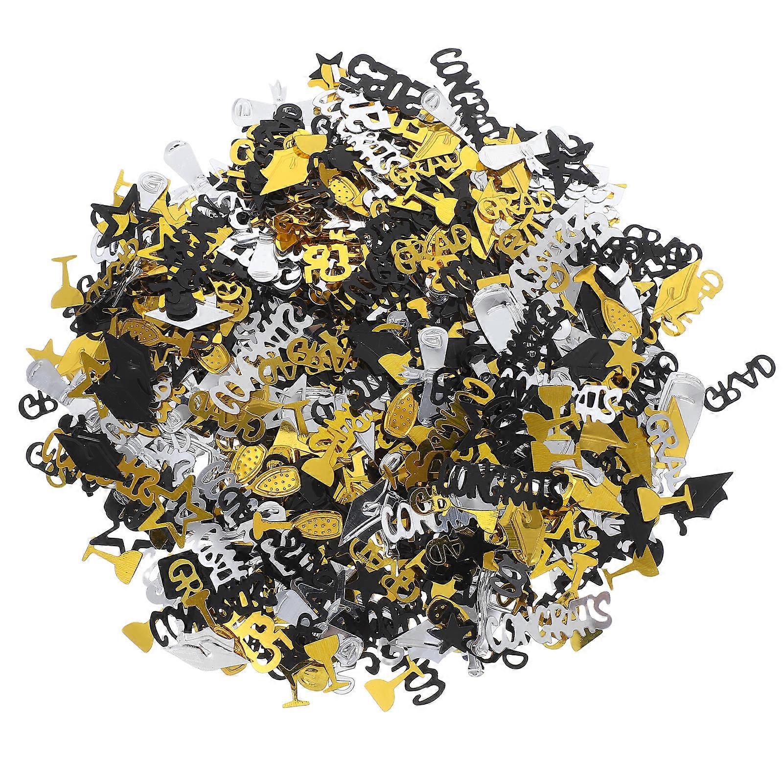 Graduation Confetti PVC Table Decor for Celebration Events