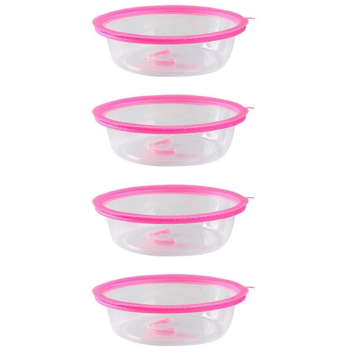 Microwave Food Cover Set of 4 with Splash Protection, Freshness Seal, Reusable Dustproof Kitchen Use