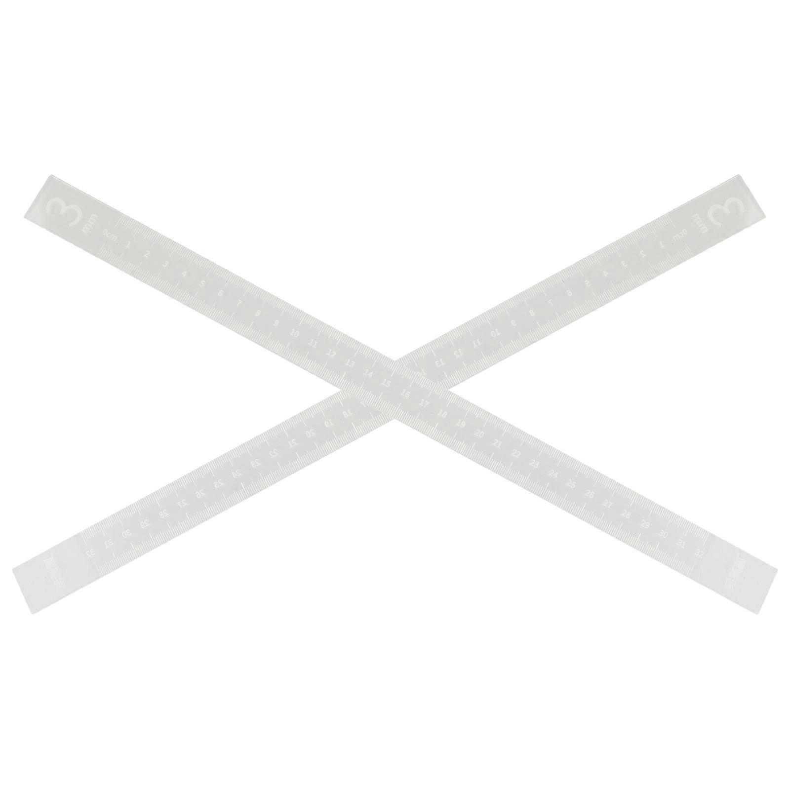 Transparent Pastry Rolling Track Cookie Rolling Strip for Baking 2Pcs Kit