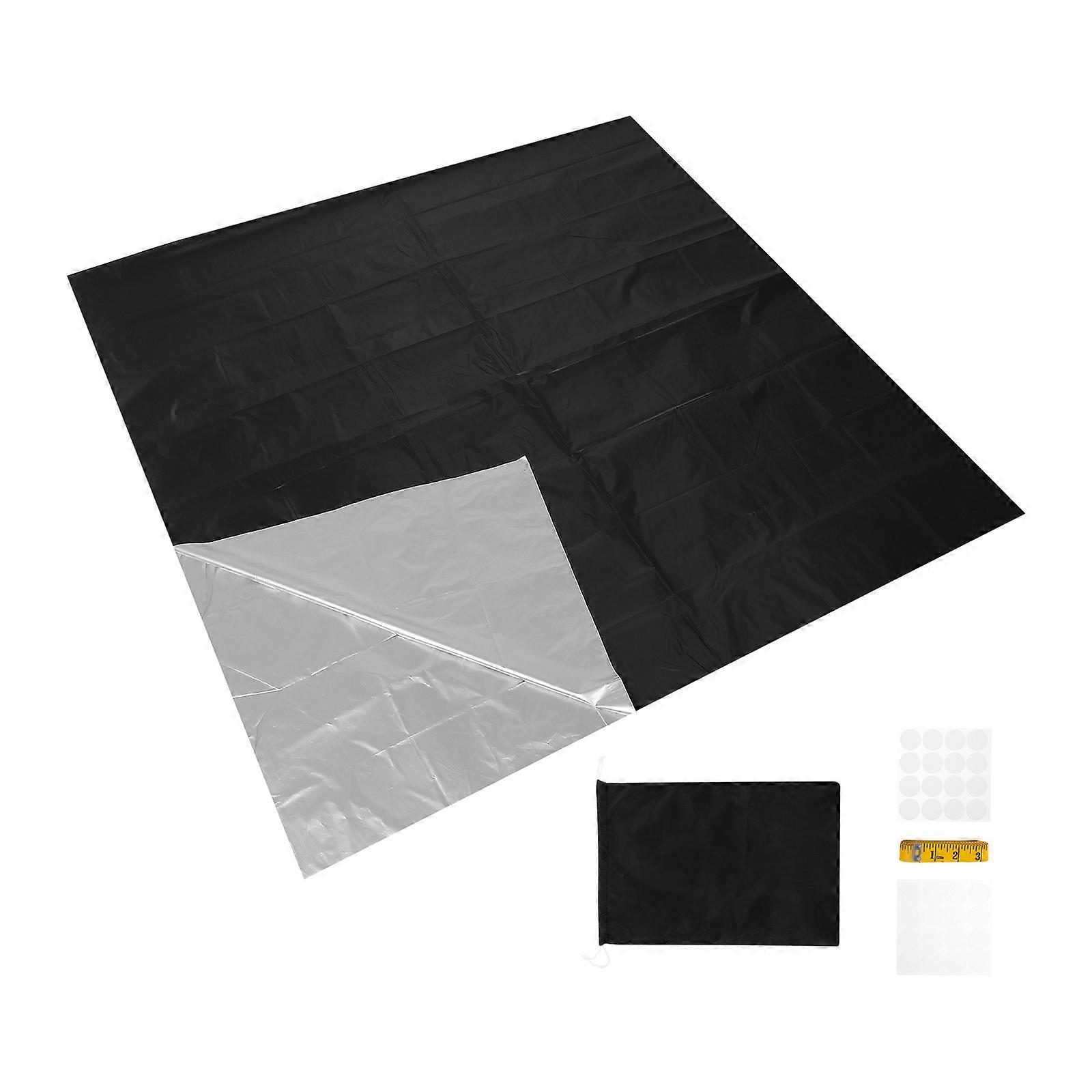 Portable Blackout Curtain Full Coverage for Window Use 1Sets Black Light Blocking Drapes