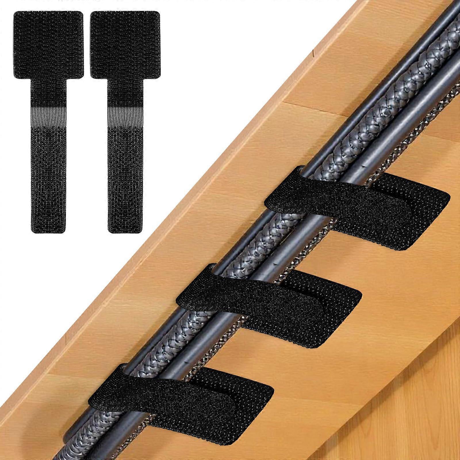 80 Pcs Cable Ties with Strong Adhesive, Reusable Hook and Loop Cord Organizer for Desk and Home