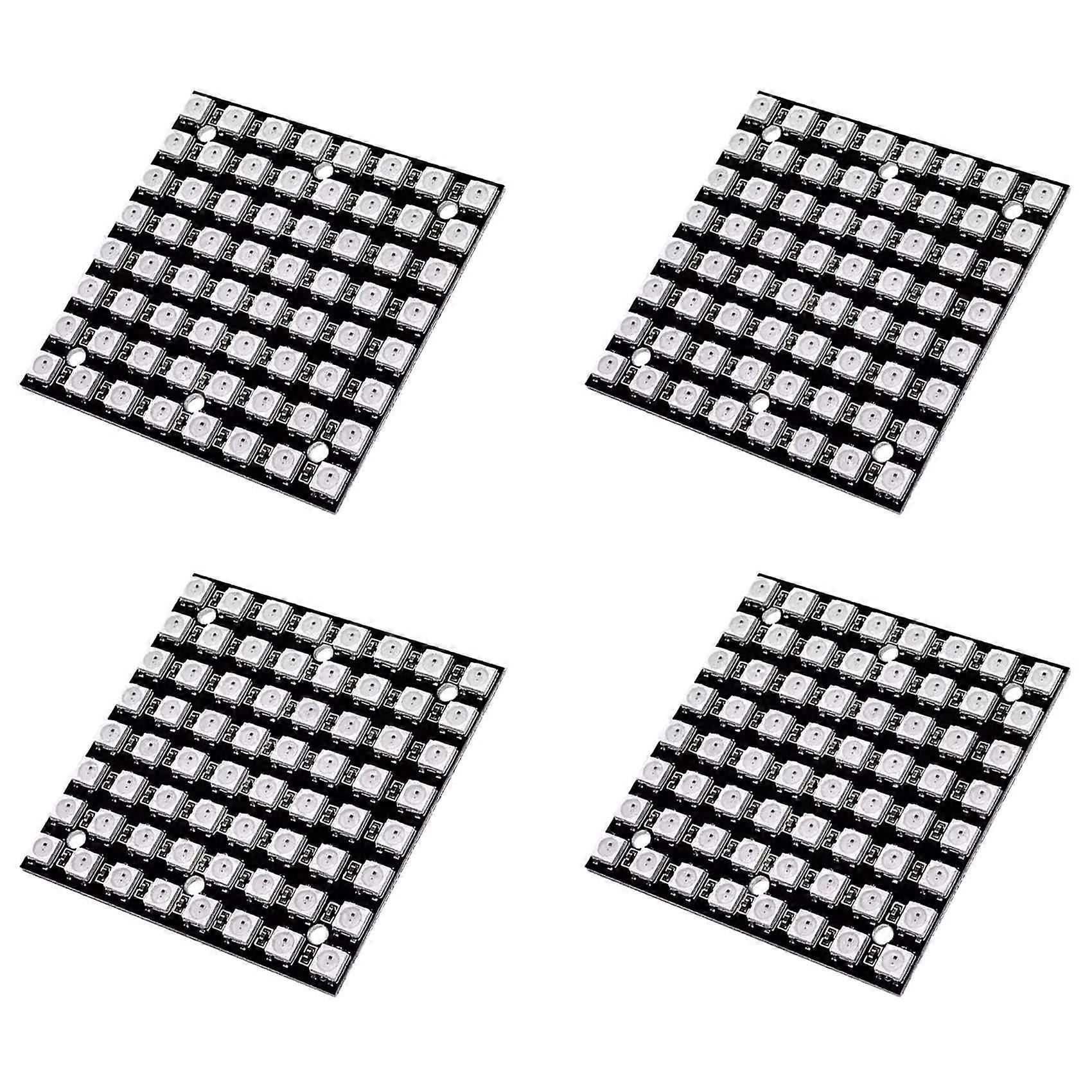 4X WS2812 LED 5050 RGB 8x8 LED Matrix WS2812B 8x8 64-Bit Full Color 5050 RGB LED Lamp Panel Light