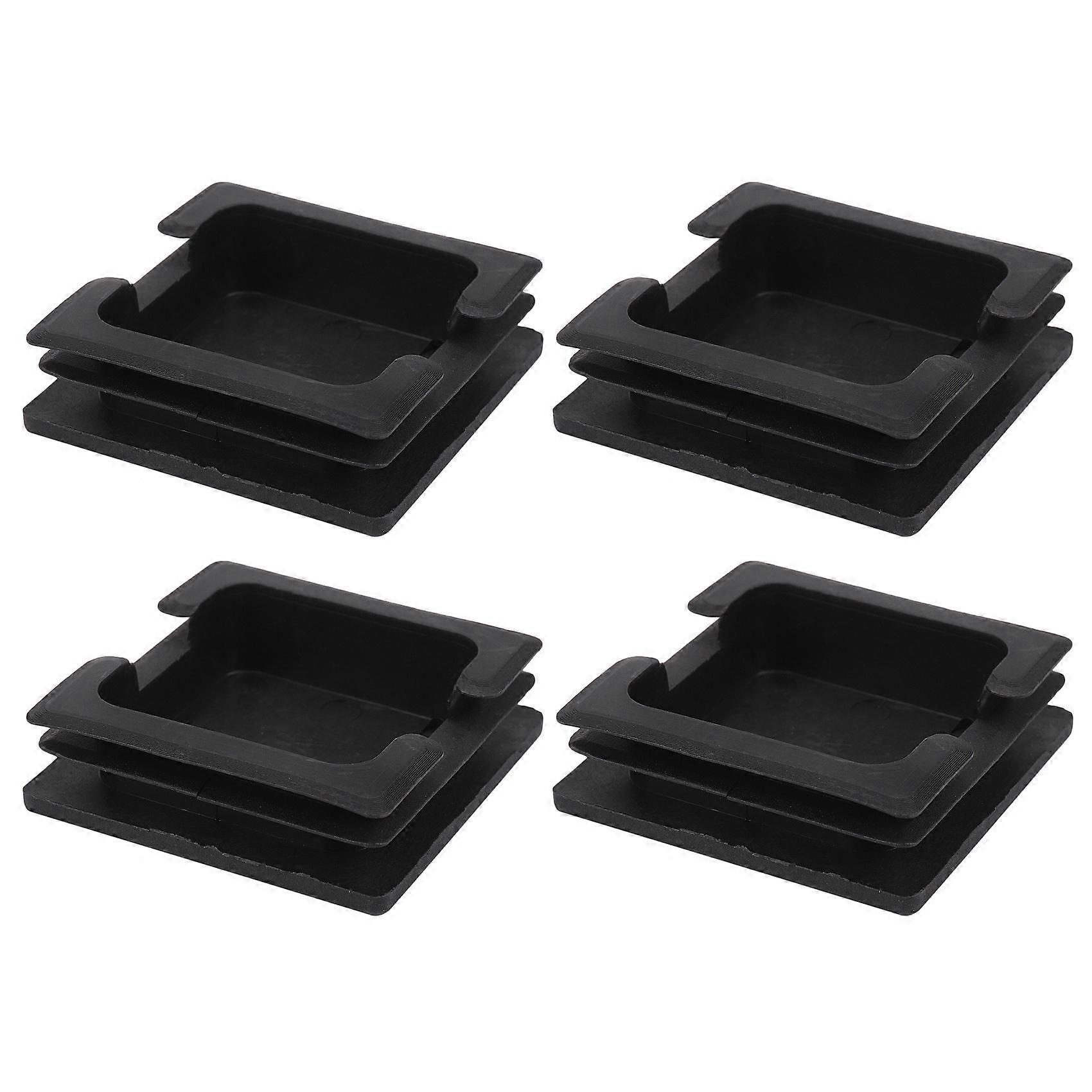 75mm x 75mm Plastic Square Caps Tube Pipe Inserts End Blanking 4 Pcs