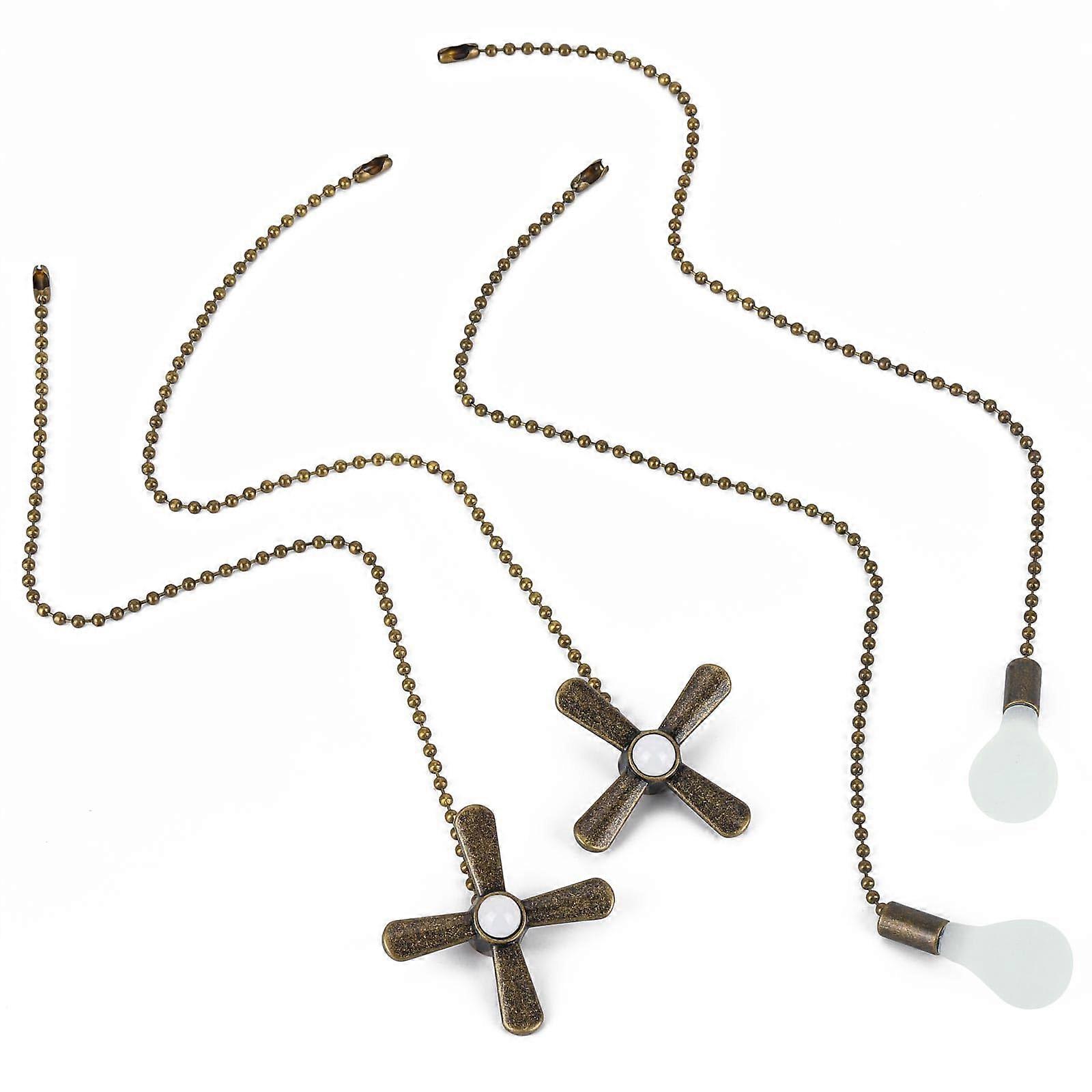 Ceiling Fan Pull Chain Set with Light Fixture Pulls, 12 Inch Bronze Decorative Replacement