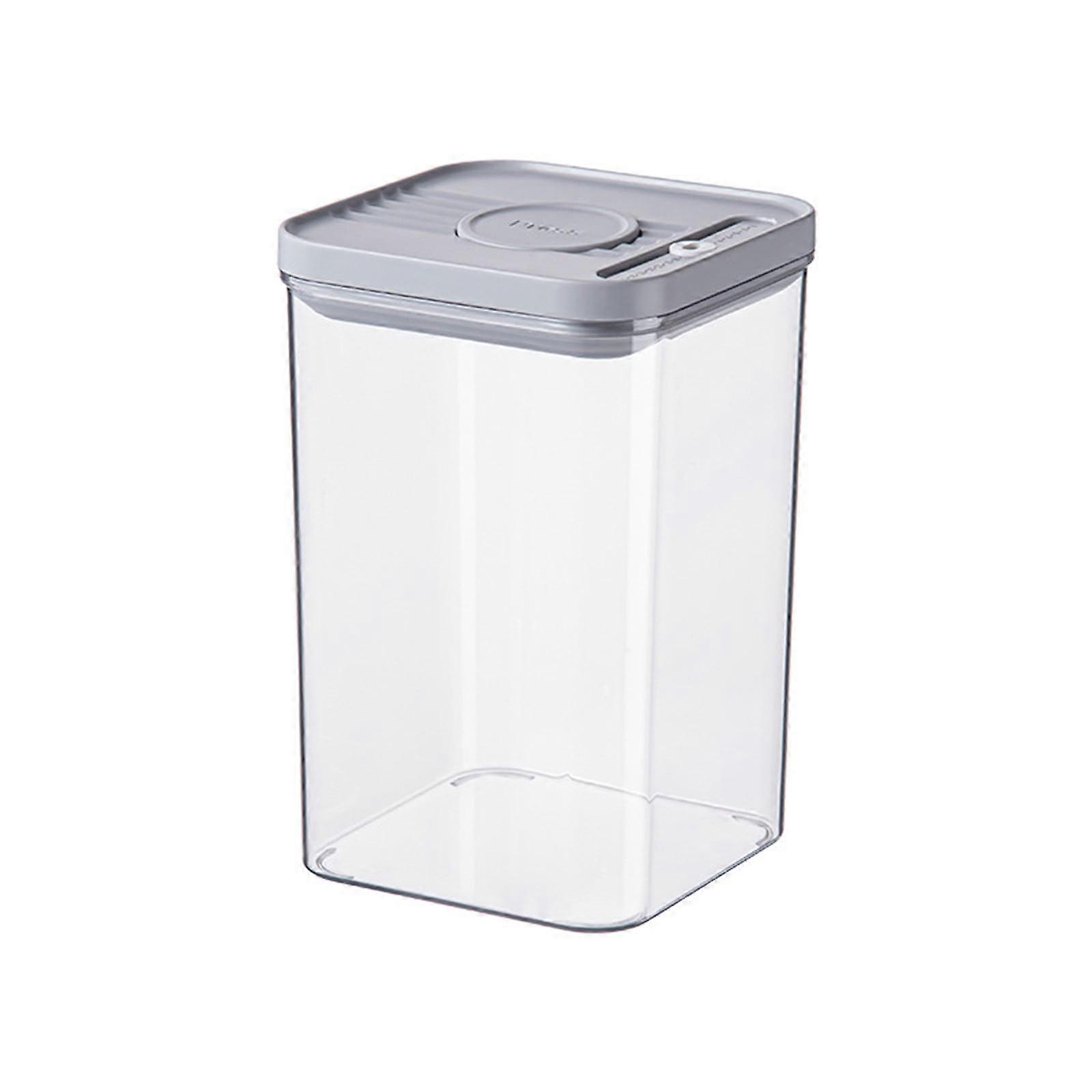 JingChun 1Pc Pop Food Storage Containers with Lid, Airtight Push Button Sealing, for Rice, Candy, Nuts, Flour, Pet Food