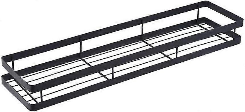 Wall Mounted Spice Rack Organizer with RustResistant Metal Kitchen Storage Shelf Black