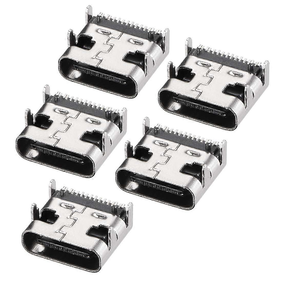 USB TypeC 3.1 PCB Connector 16Pin Female Jack Fast Charging and Data Transfer 5Pcs