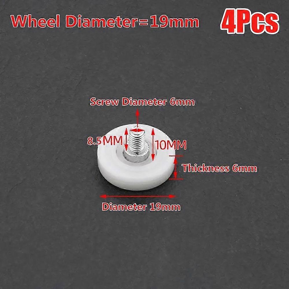 1Pcs With Screw Cabinet Moving Wheel Flat Sliding Door Roller Drawer Bearing Pulley  Furniture