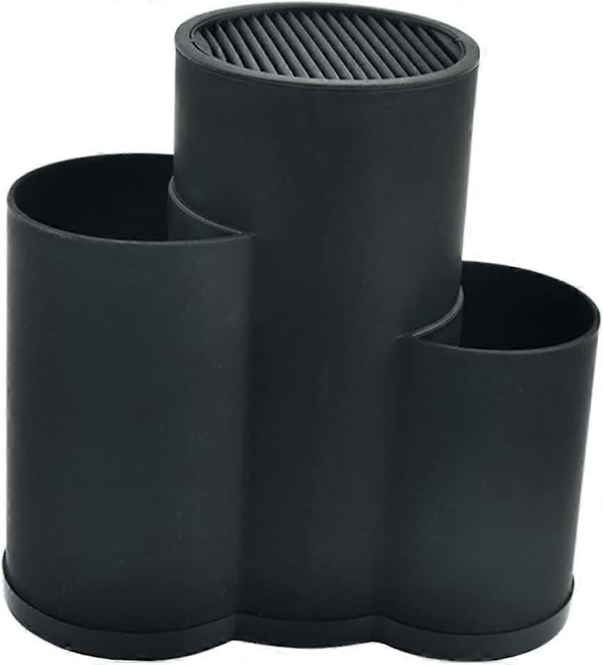 Zerodeko Plastic Kitchen Cutter Organizer Rack Multi Function Storage Shelf with Draining Holder Safe Sturdy Material Space Saving Knife Block for Hou