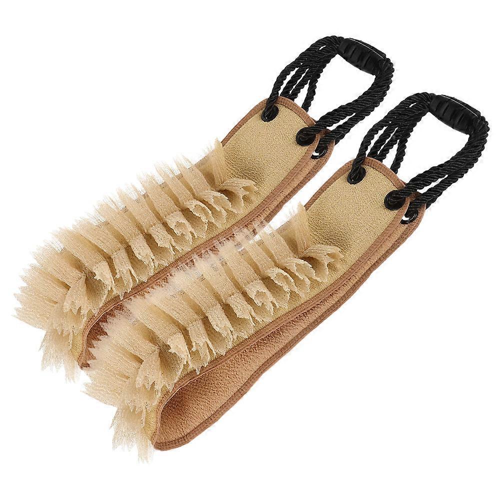 Gentle Exfoliating Back Scrubber for Shower with Handles 2Pcs Set