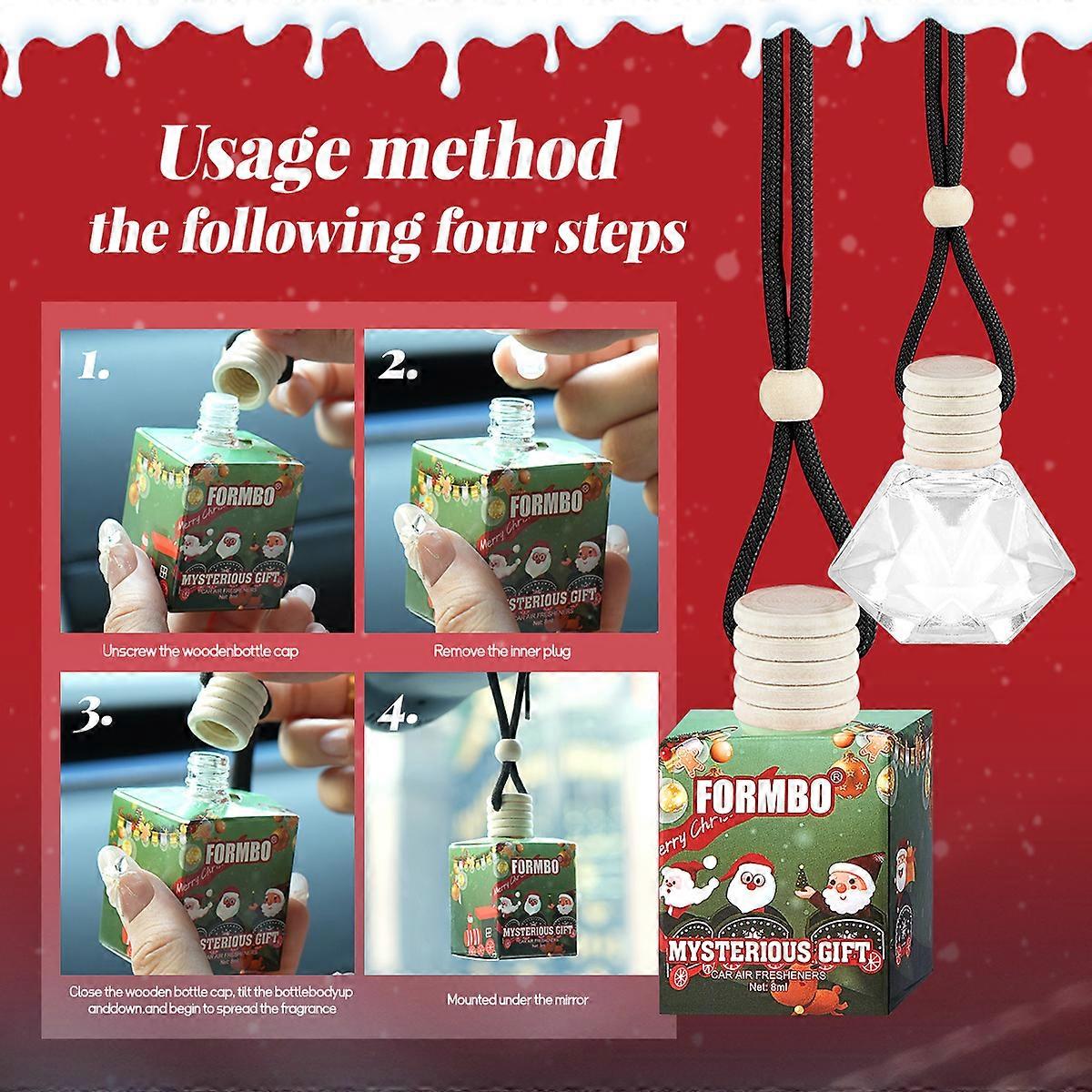 8ml FORMBO Perfume Bottle with Fruity Aromatherapy Equipped with Car Line Aromatherapy Hanger Fresh Air Odor Removal Function