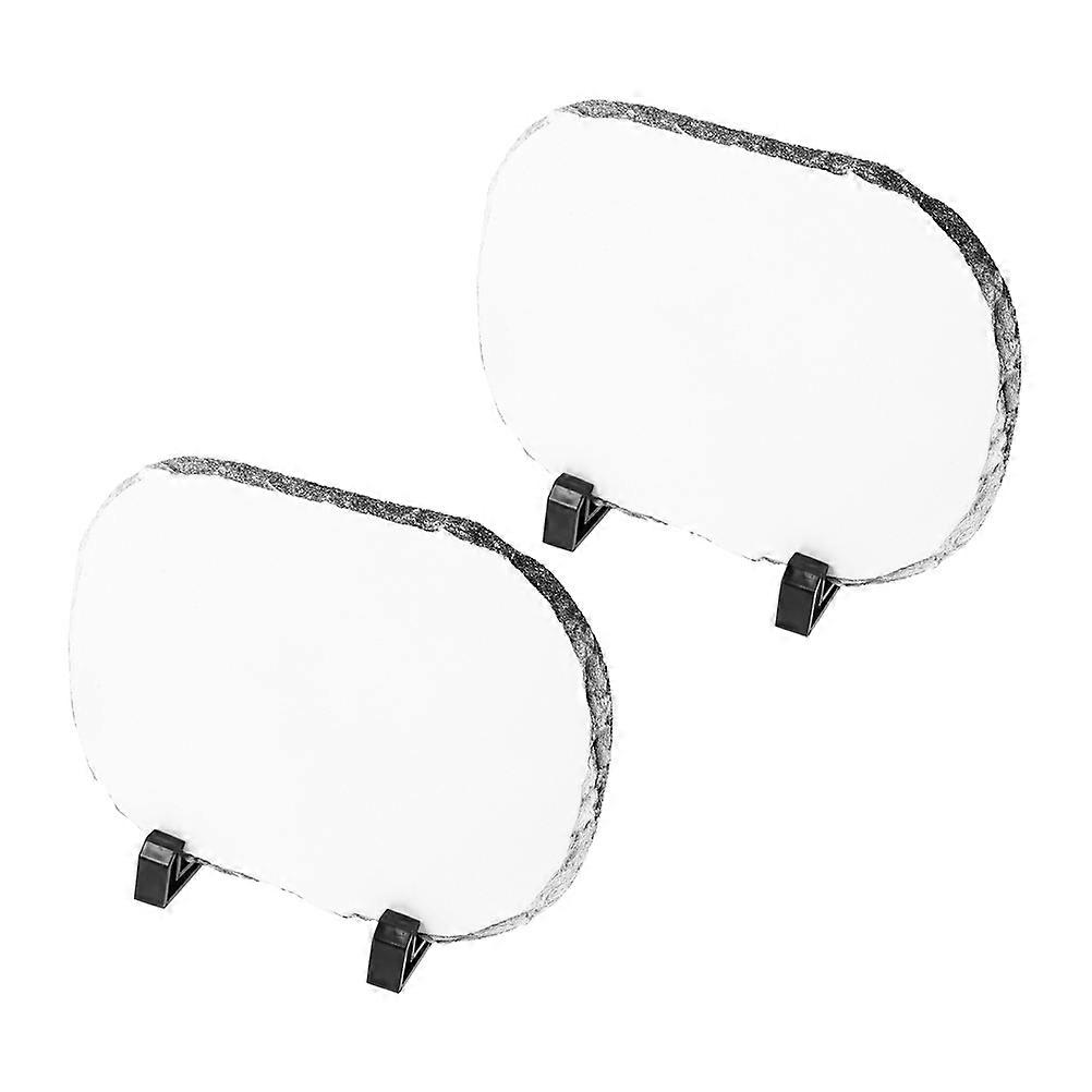 Heat Transfer Stone Photo Frame DIY Sublimation 2Set White