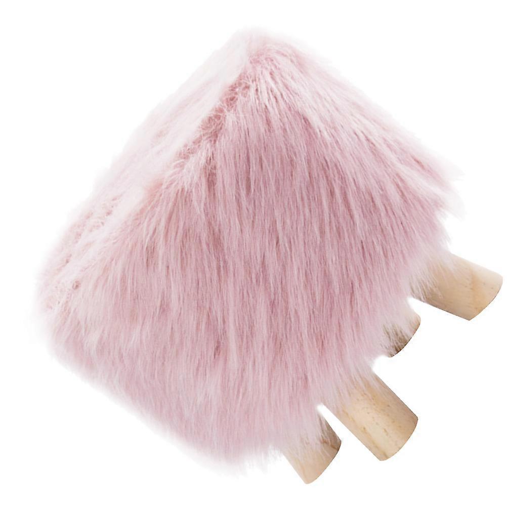 Household Kids Step Stool for Home Use Thickened Plush Stool Pink