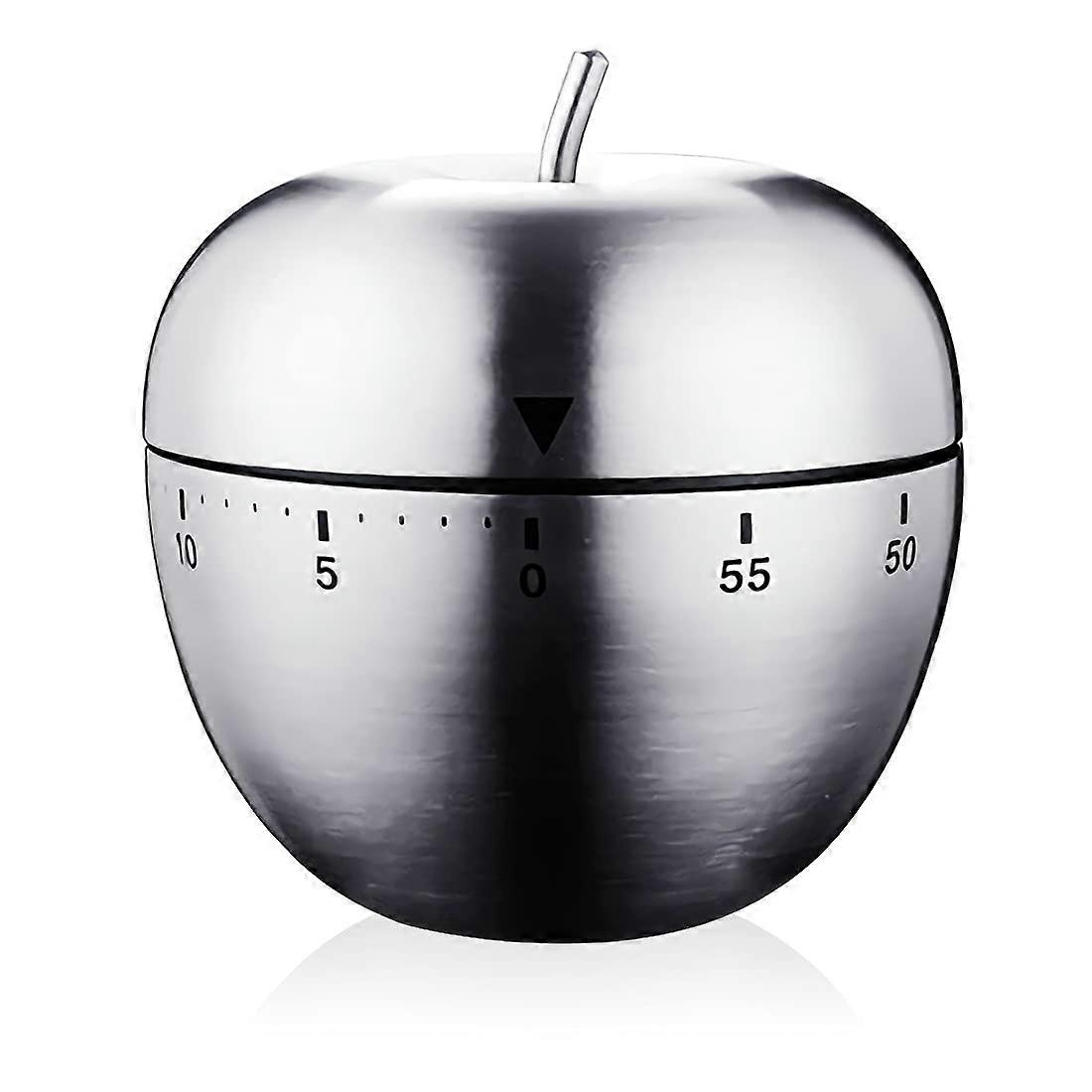 Kitchen Timer Stainless Steel 60Minute Mechanical Countdown with Loud Alarm Cute Design