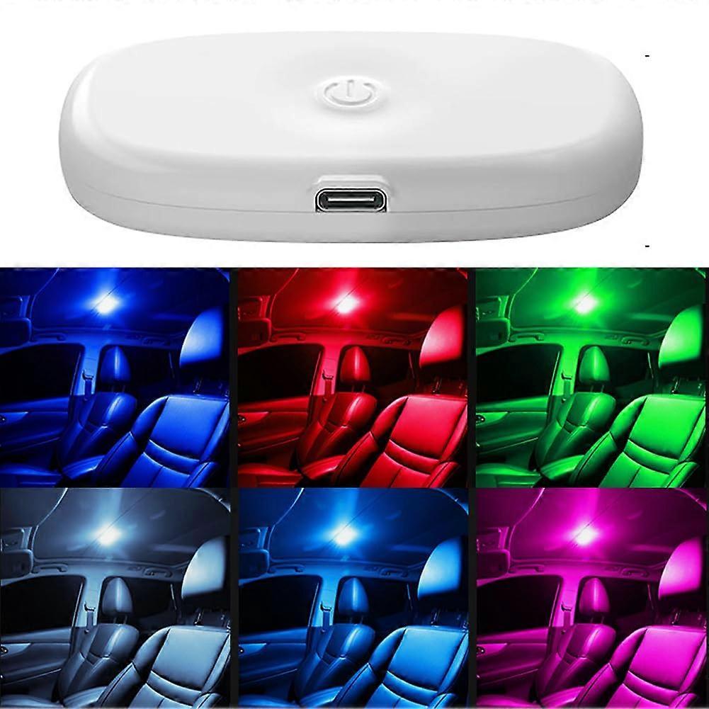 Touch Sensor Car Interior LED Light with Magnetic Mount, MultiColor Roof Reading Lamp