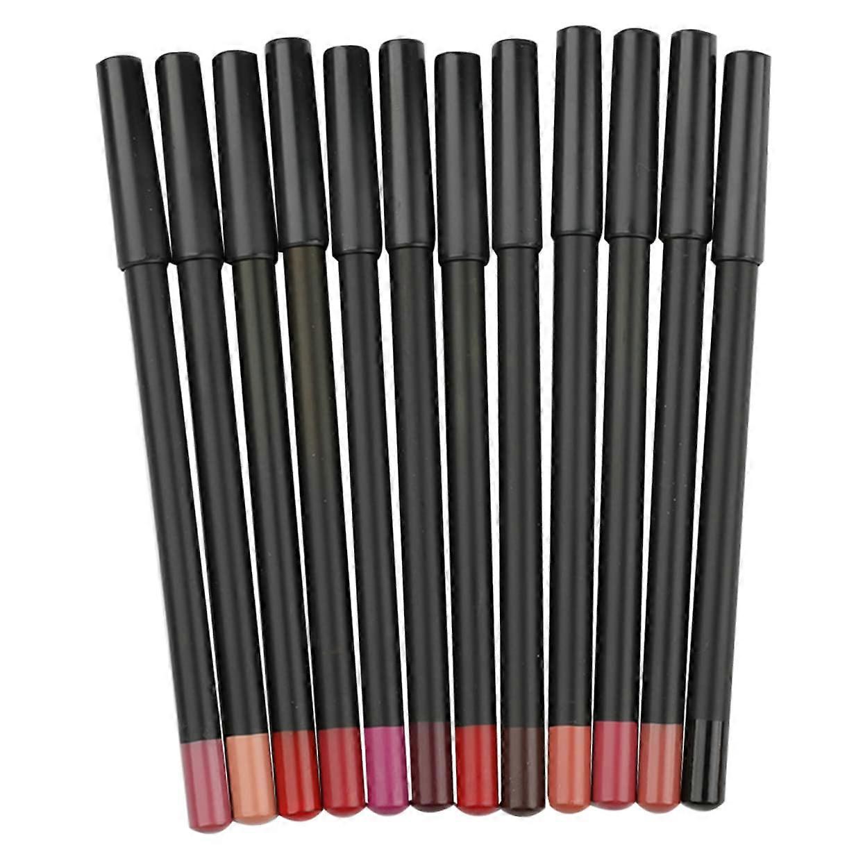 12pcs Waterproof Matte Lip Liner Set for Precise Contouring and Long Lasting Definition