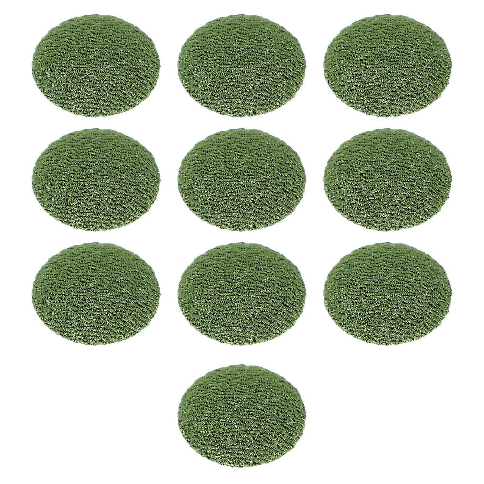 Decorative Sewing Buttons Round Button for DIY 10Pcs Green Cloth Buttons